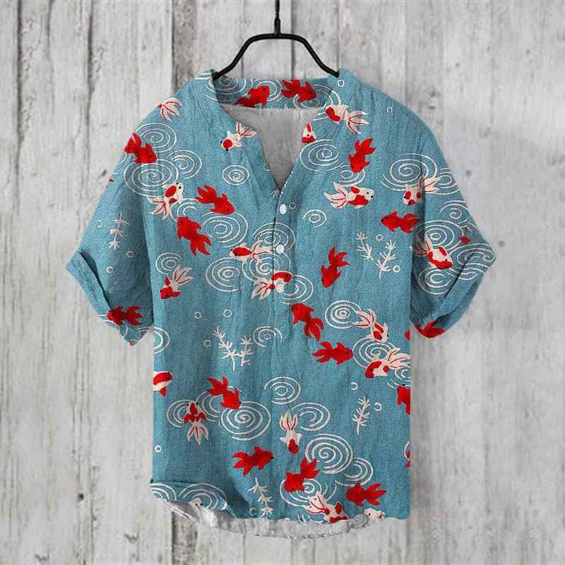 Dame bluse afslappet grafisk print skjorte