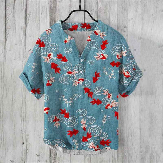 Dame bluse afslappet grafisk print skjorte