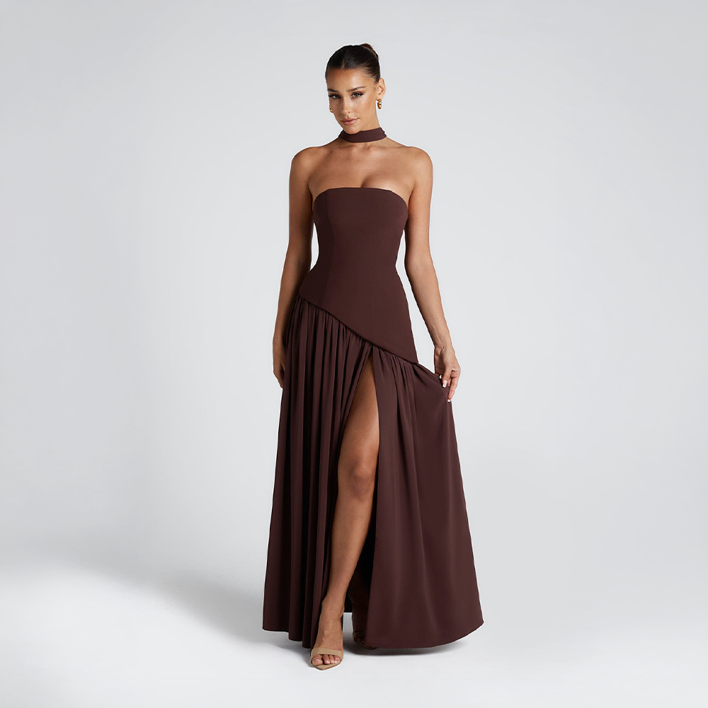 Gallakjole elegant lang aftenkjole