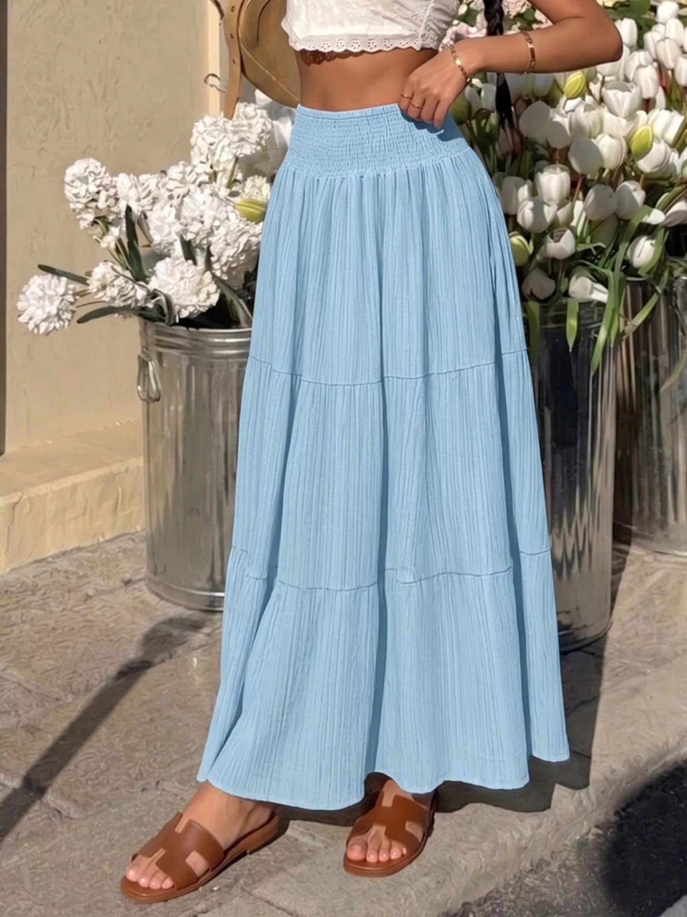 Dame nederdel elegant lang festnederdel