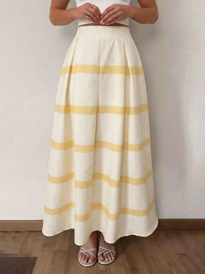 Nederdel dame plisseret lang model