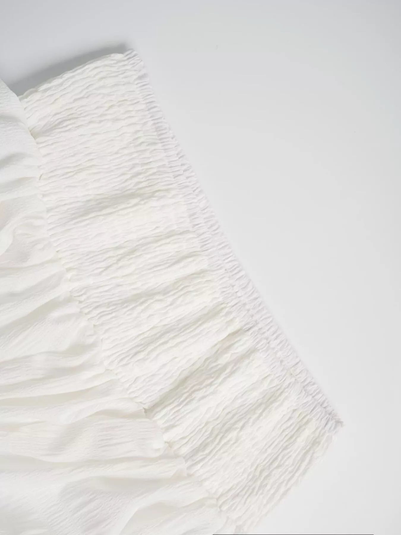 Dame nederdel flæse smocked maxi nederdel