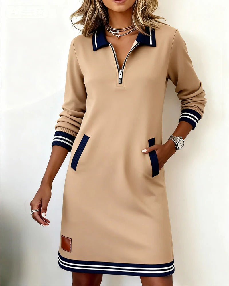Strik kjole casual elegant lang kjole