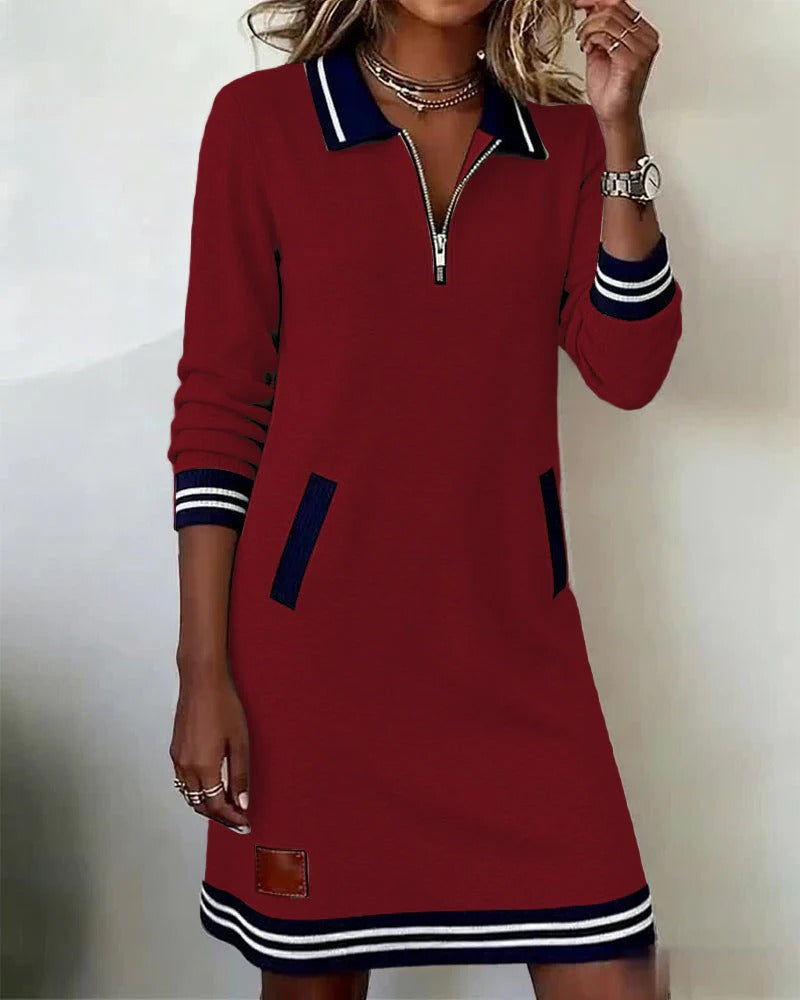 Strik kjole casual elegant lang kjole