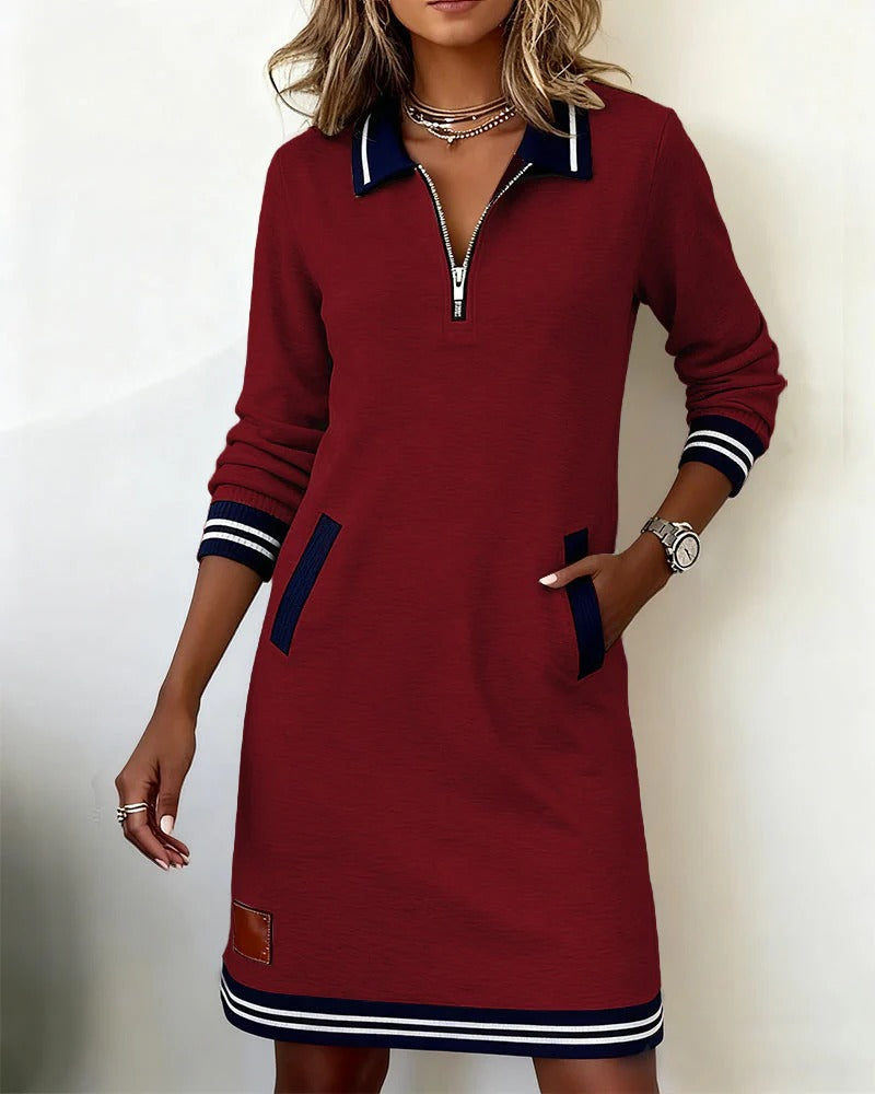 Strik kjole casual elegant lang kjole