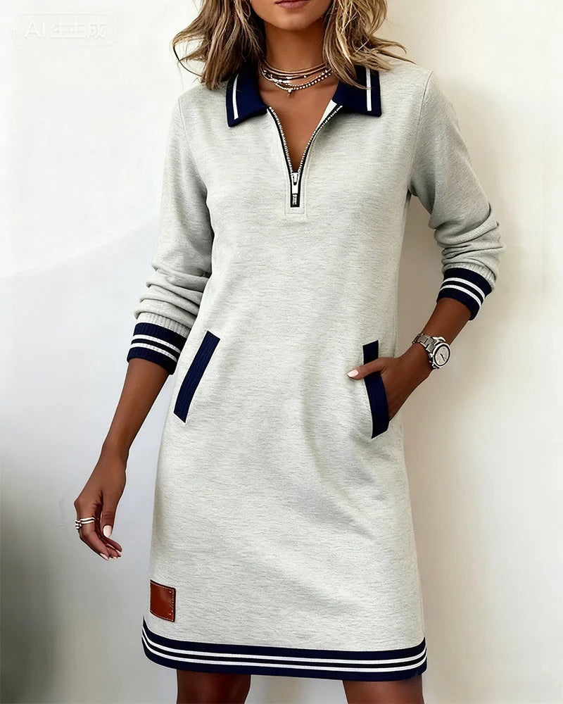 Strik kjole casual elegant lang kjole