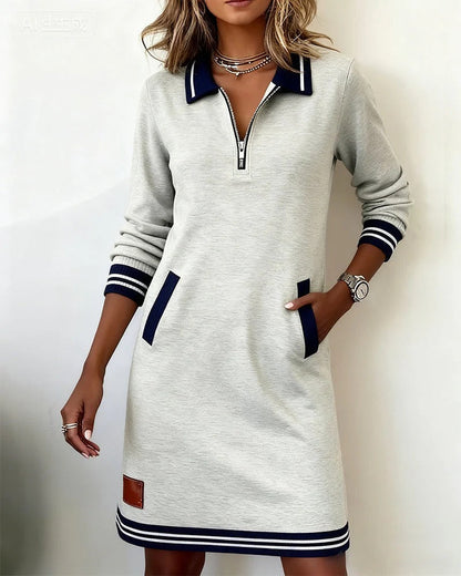 Strik kjole casual elegant lang kjole