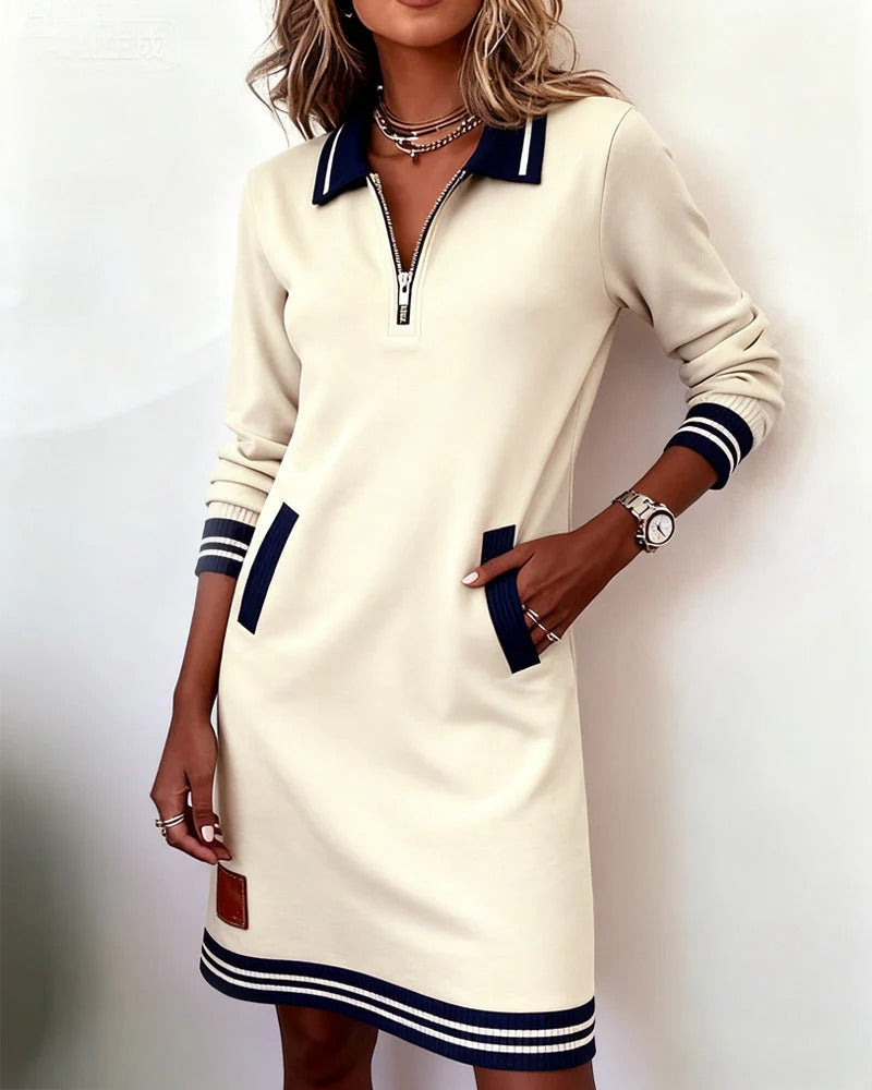 Strik kjole casual elegant lang kjole