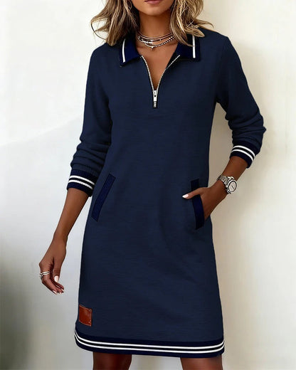 Strik kjole casual elegant lang kjole