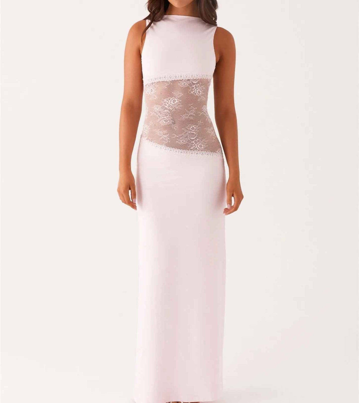 Kjole dame elegant sort lang festkjole