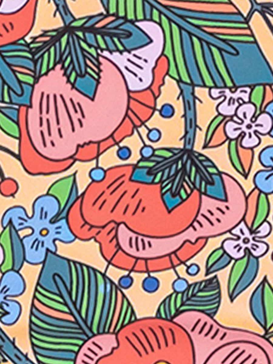 Bikini sæt blomstret højtaljet badetøj