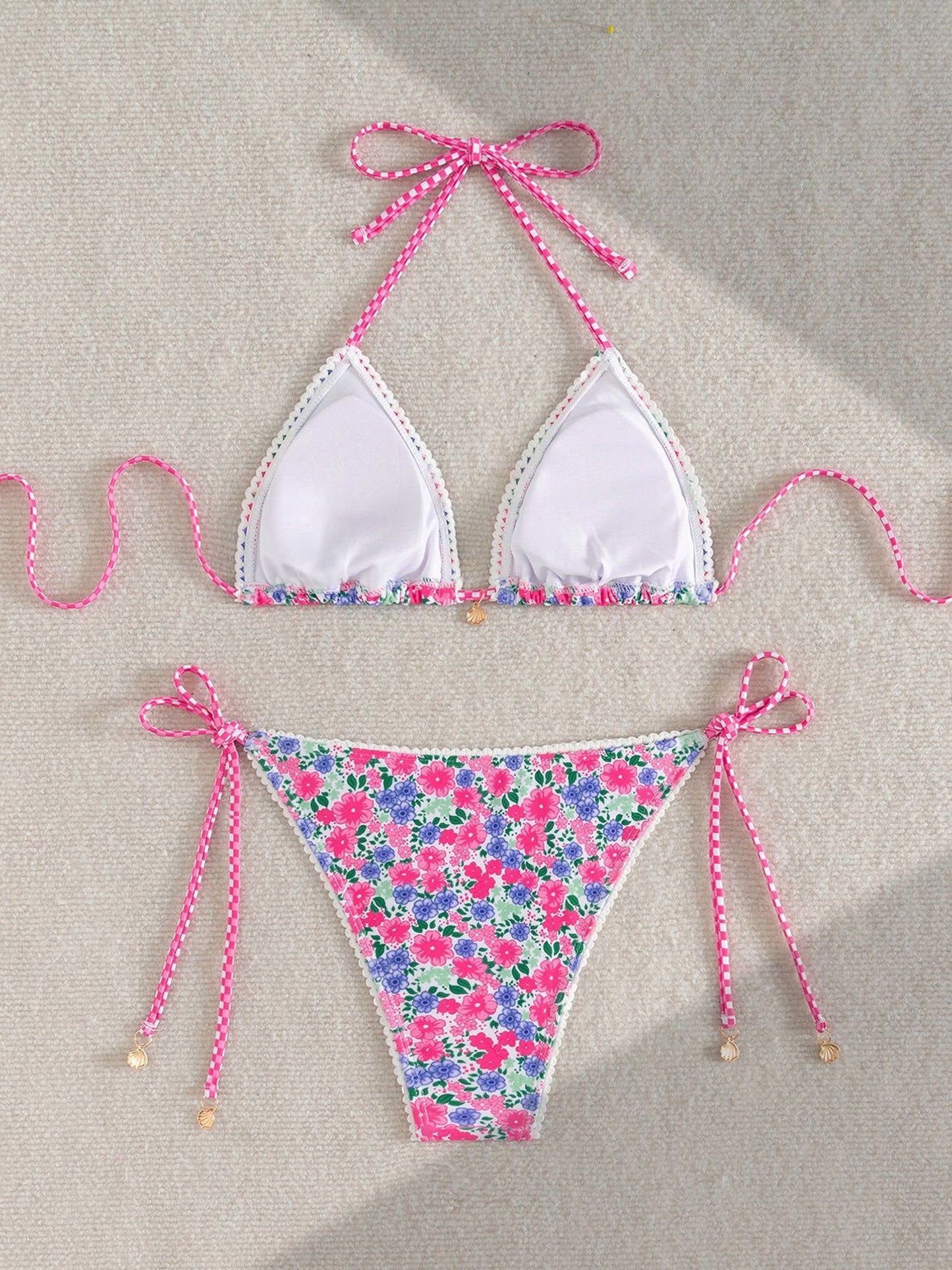 Dame badetøj elegant snøre bikini sæt