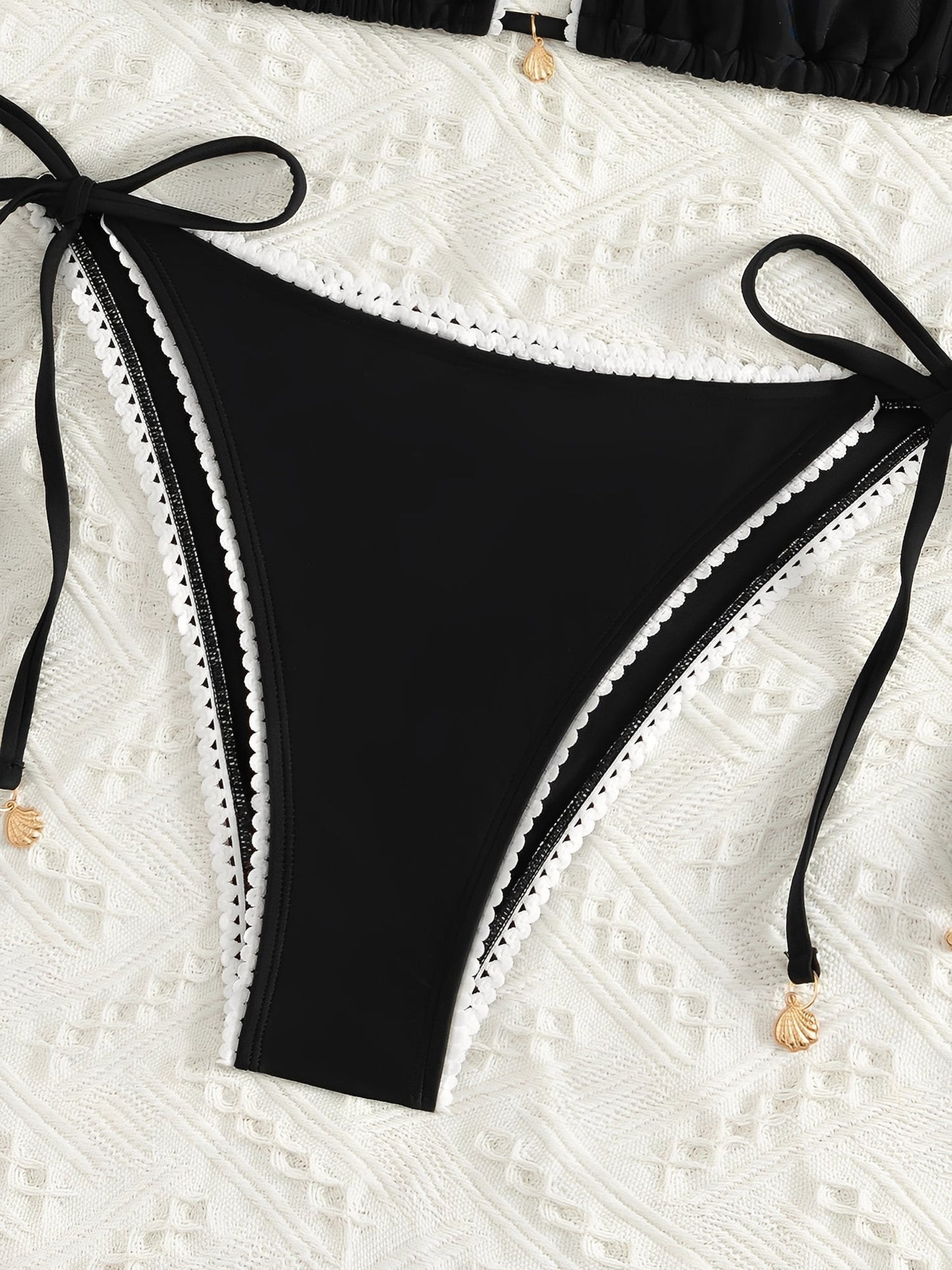 Dame badetøj elegant snøre bikini sæt