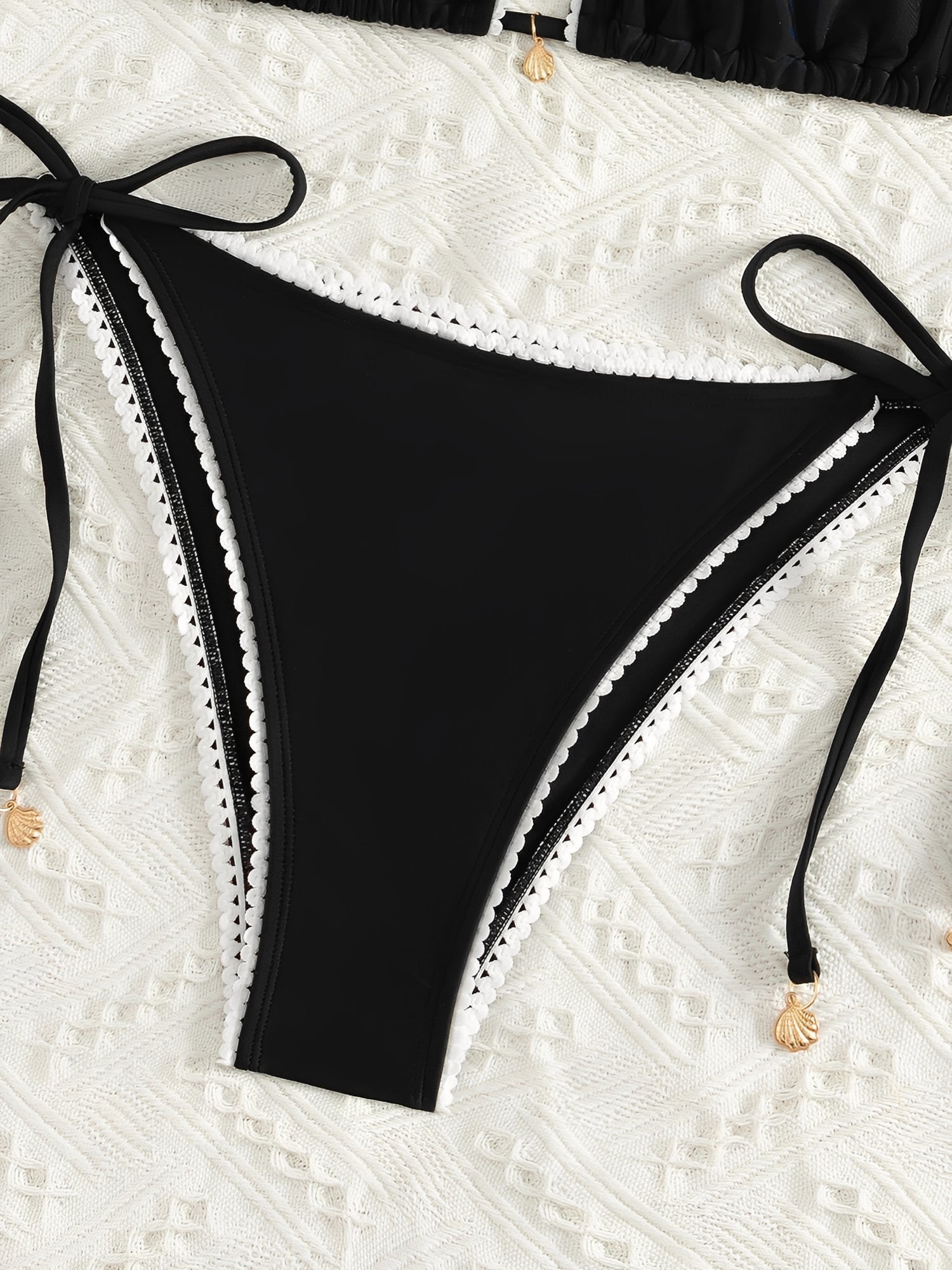 Dame badetøj elegant snøre bikini sæt
