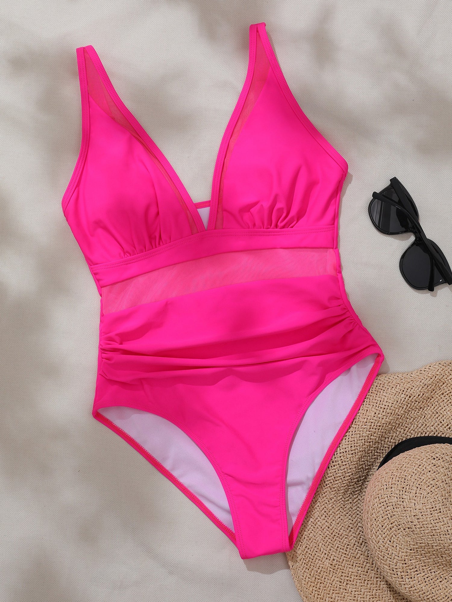 Dame badedragt elegant mesh strandtøj